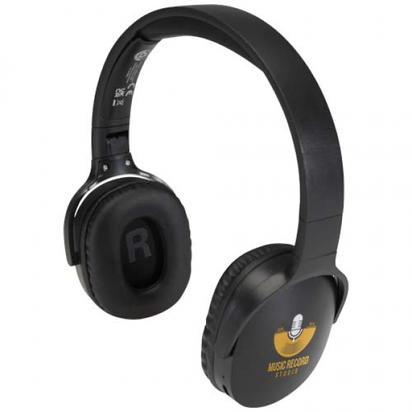 Ancha bezprzewodowy zestaw słuchawkowy Bluetooth® wokółuszny z tworzyw sztucznych pochodzących z recyklingu