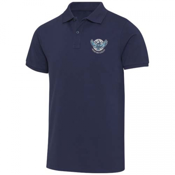 Beryl naturalna koszulka polo z recyklingu z krótkim rękawem, unisex, o gramaturze 220 g/m²