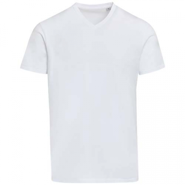 Balfour organiczna koszulka unisex z krótkim rękawem i dekoltem w serek, wykonana z materiału o gramaturze 200 g/m², z certyf