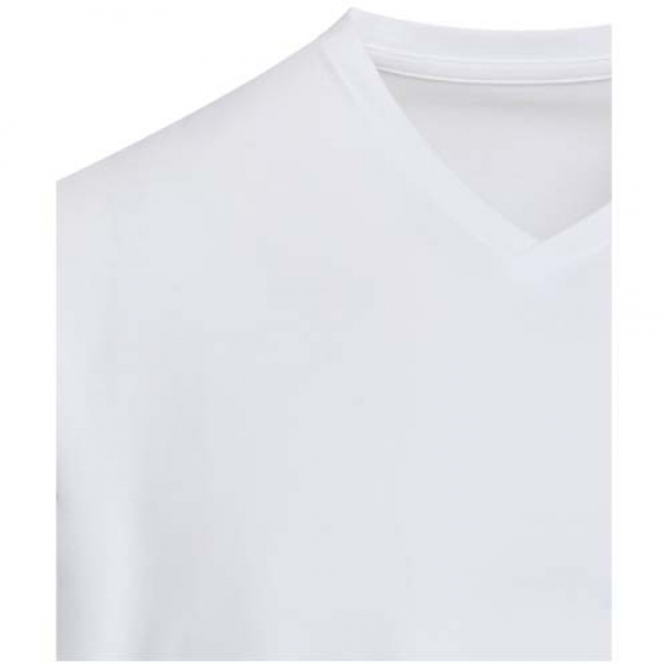 Balfour organiczna koszulka unisex z krótkim rękawem i dekoltem w serek, wykonana z materiału o gramaturze 200 g/m², z certyf