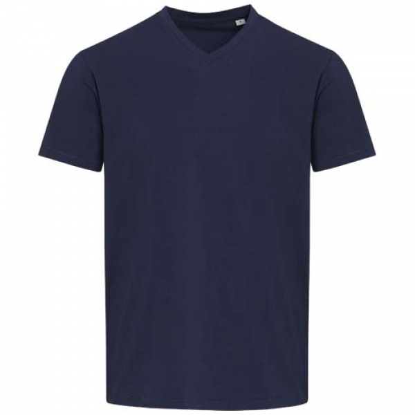 Balfour organiczna koszulka unisex z krótkim rękawem i dekoltem w serek, wykonana z materiału o gramaturze 200 g/m², z certyf