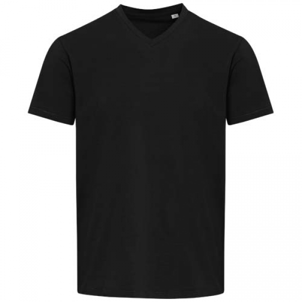 Balfour organiczna koszulka unisex z krótkim rękawem i dekoltem w serek, wykonana z materiału o gramaturze 200 g/m², z certyf