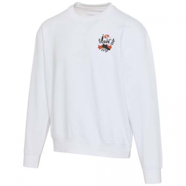 Boris 280 g/m2 sweter unisex z organicznego materiału z certyfikatem OCS o luźnym kroju i z okrągłym dekoltem