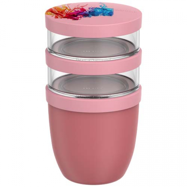 Mepal Ellipse 3-częściowy izolowany pojemnik na lunch o pojemności 500 ml + 2 x 200 ml