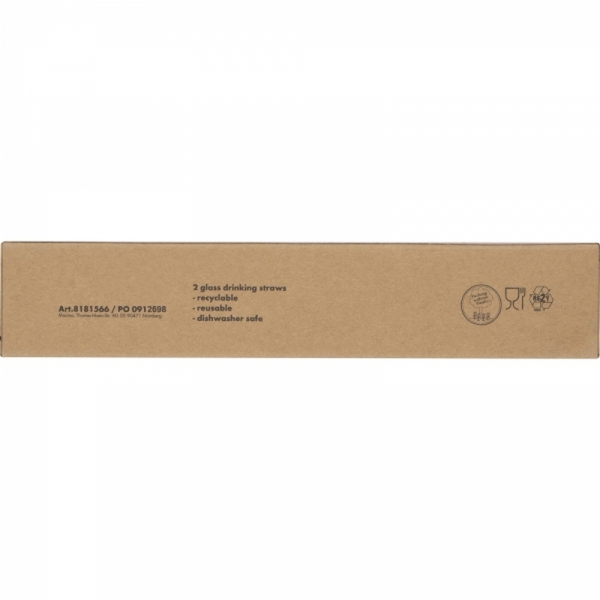Słomki do napojów szklane 2 szt. 21 cm MARCELINA