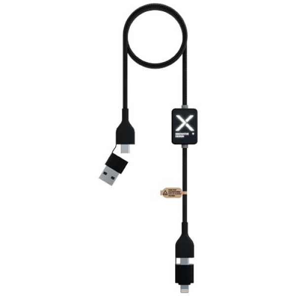SCX.design C32 kabel do ładowania 60 W z przełącznikiem i podświetlanym logo