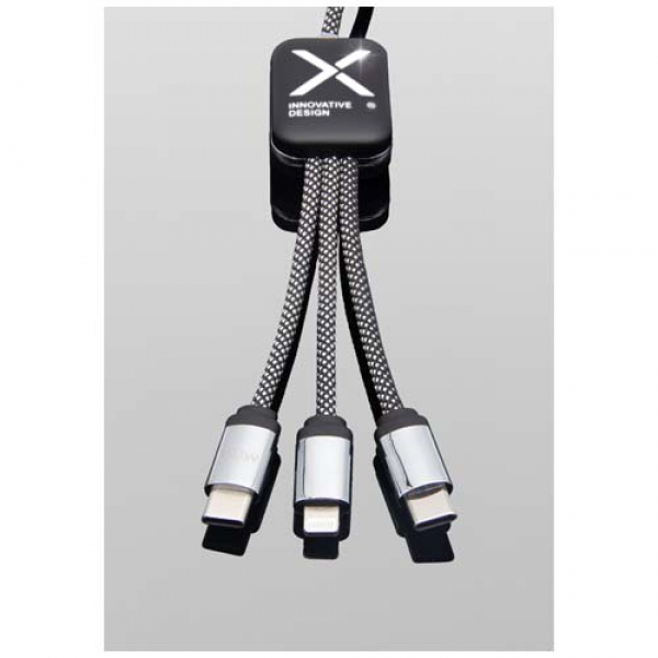 SCX.design C33 kabel do ładowania typu C o mocy 60 W z podwójnym podświetlanym logo 