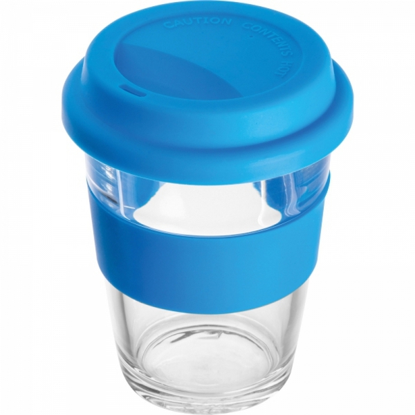 Kubek szklany z pokrywką 300 ml AMANDA