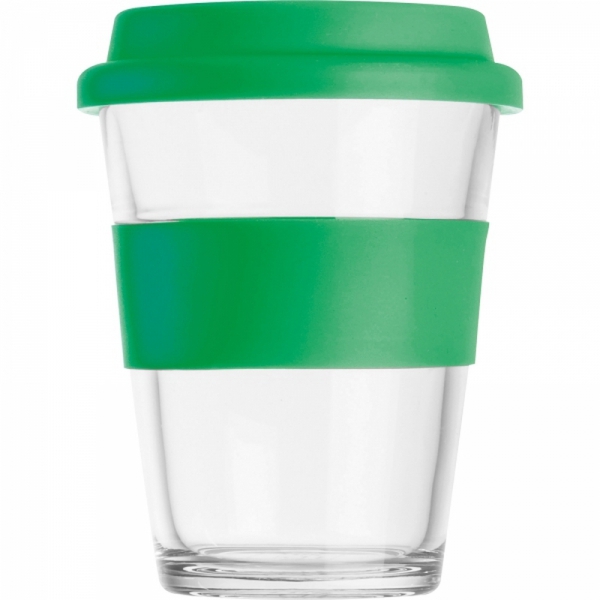 Kubek szklany z pokrywką 300 ml AMANDA