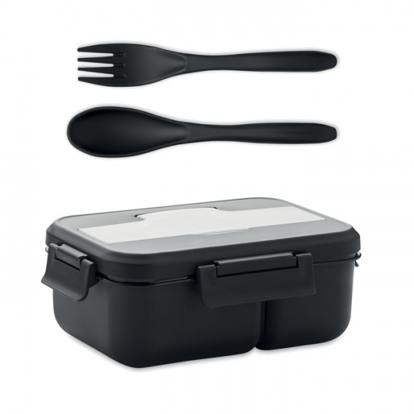 Lunch box ze sztućcami z pp